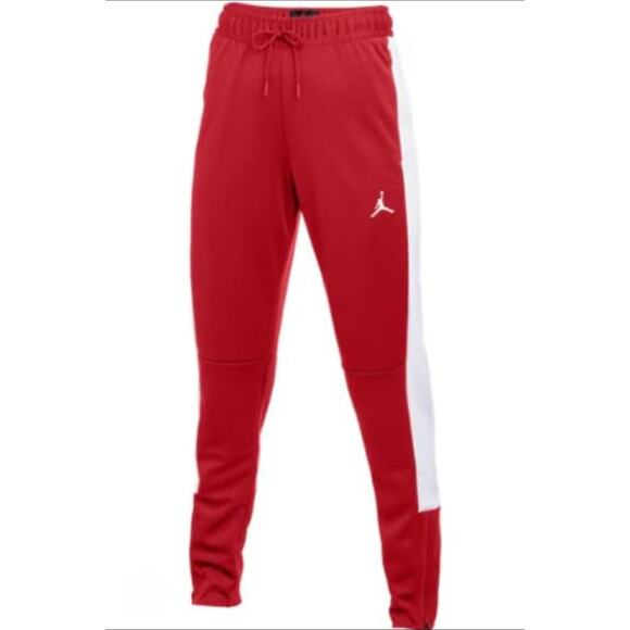 Nike Jordan Teens Team Track Pants Red White Joggers Training Youth XL Athletic - Picture 1 of 8